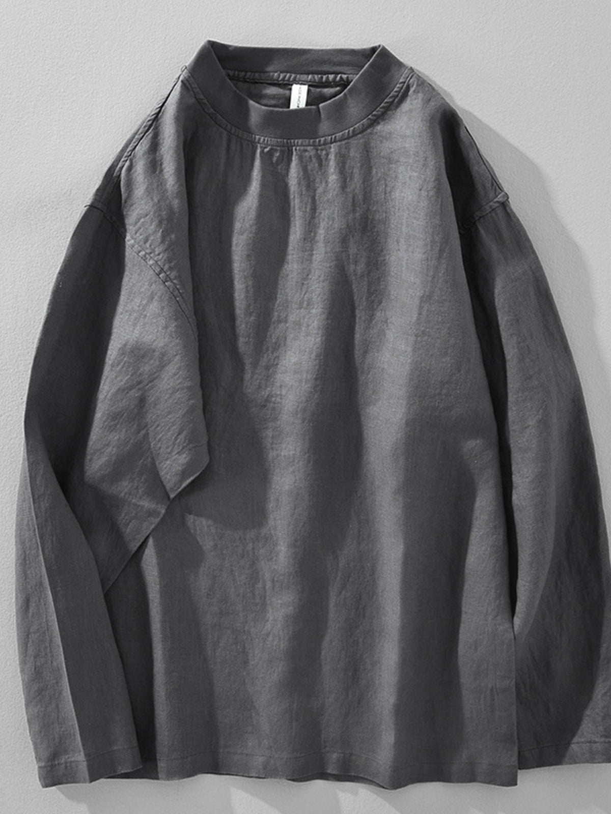 Men's Plus Size Long Sleeve Solid Color T-Shirt – My Store 2